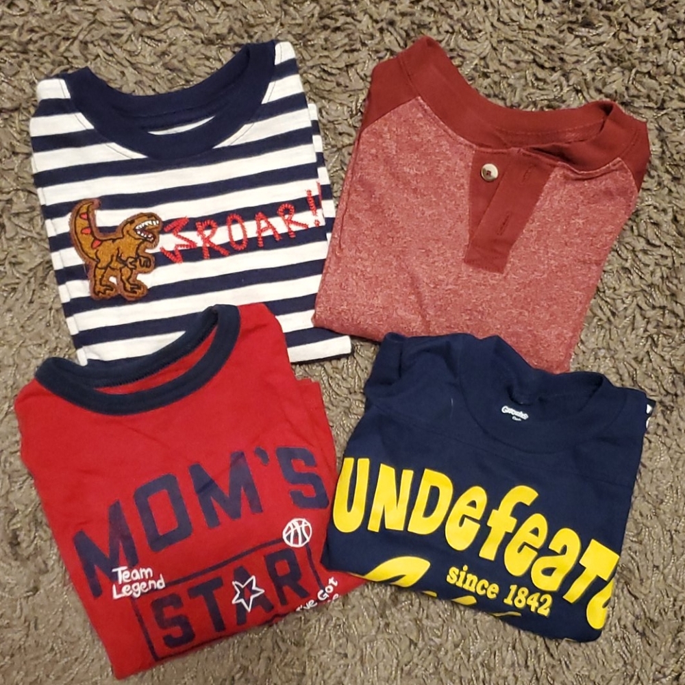 4 pack bundle assorted long sleeve shirts 2T
EUC